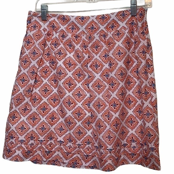Loft White with Orange Purple & Blue Pattern Skirt - Picture 1 of 6